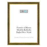 Cornice Classica su Misura - Modello Raffaello Foglia Oro e Verde